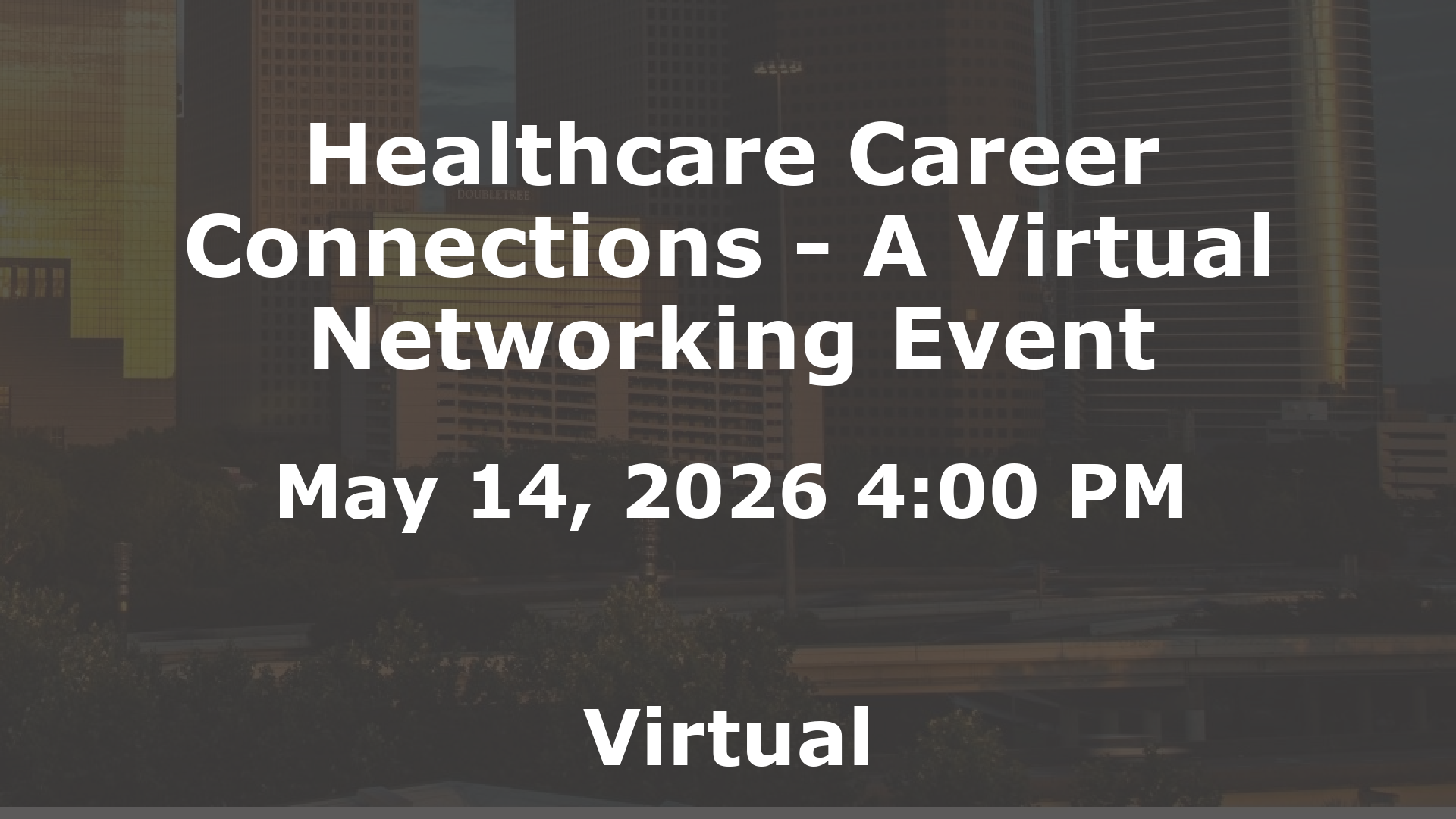 Healthcare Career Connections - A Virtual Networking Event event image